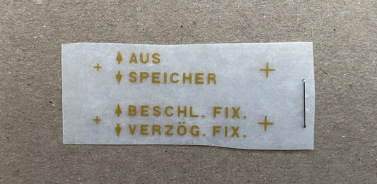 **German** Gold Cruise Control Decal Kit Mercedes