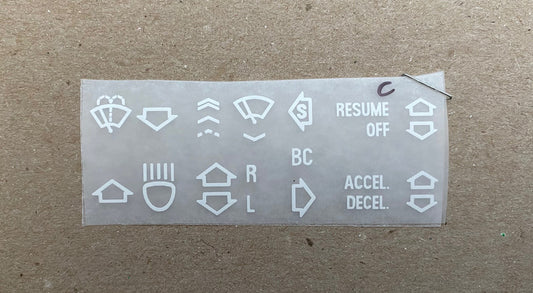 Resume Kit 'C' Sold (As-is) BMW Instrument Decal
