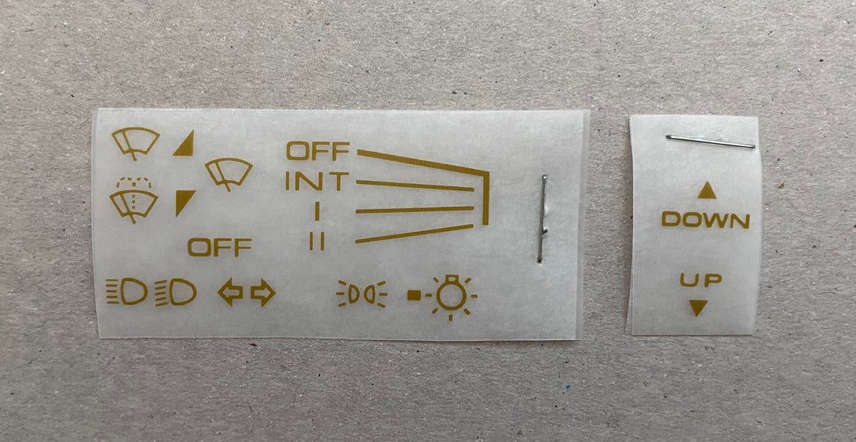 Rhd Sticker (Gold) **RHD** Instrument Decal Set Miata NA/NB – MoFaraz