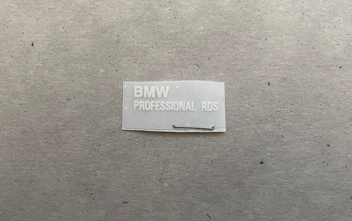 Sold As-is Professional RDS BMW Radio Decal