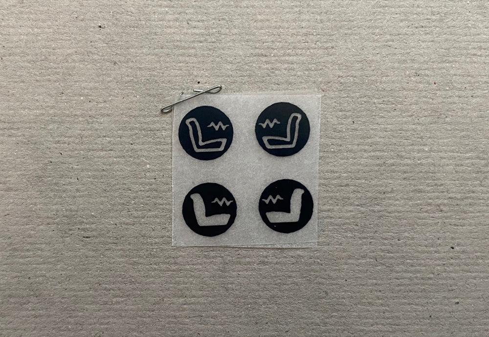 Heated Seat Decal Kit Mercedes (4x)