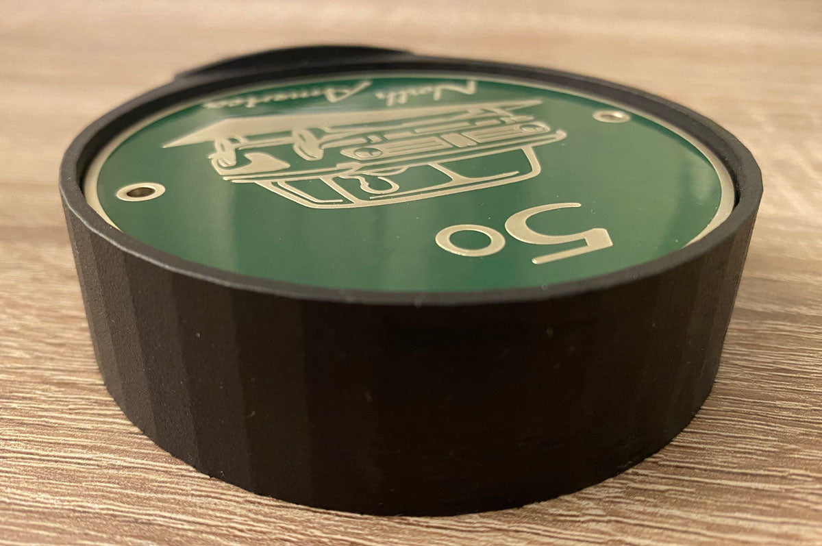 Green Badge + Desk Holder