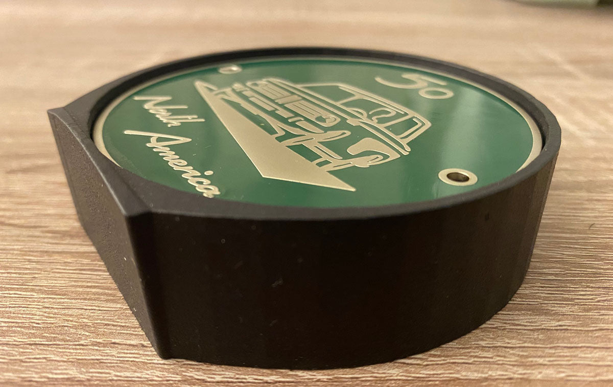 Green Badge + Desk Holder