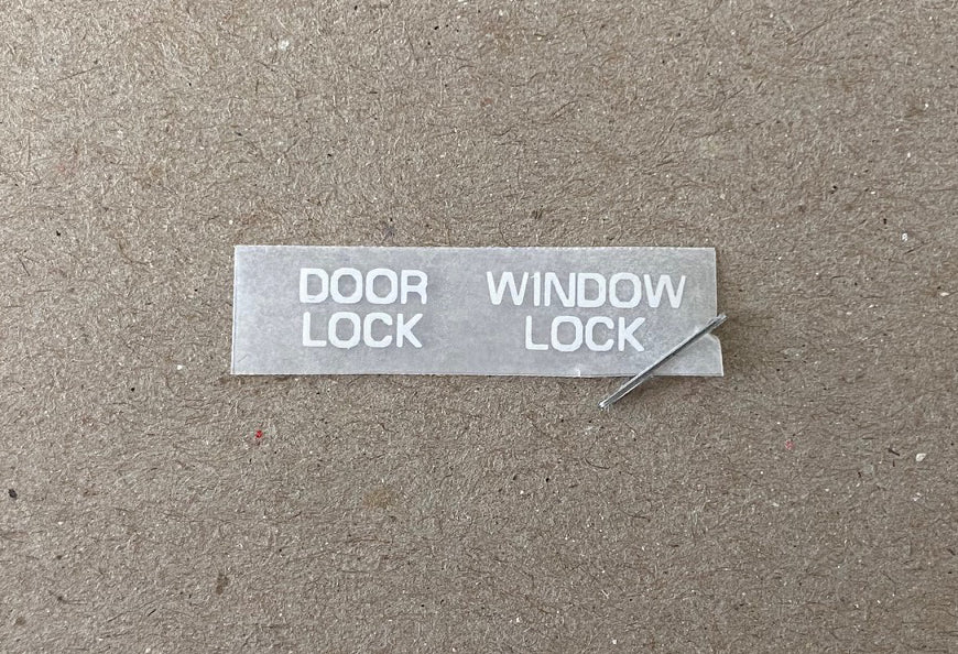 Toyota **Vertical** (Door/Window) Lock Decal Kit