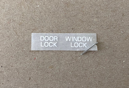 Toyota **Vertical** (Door/Window) Lock Decal Kit