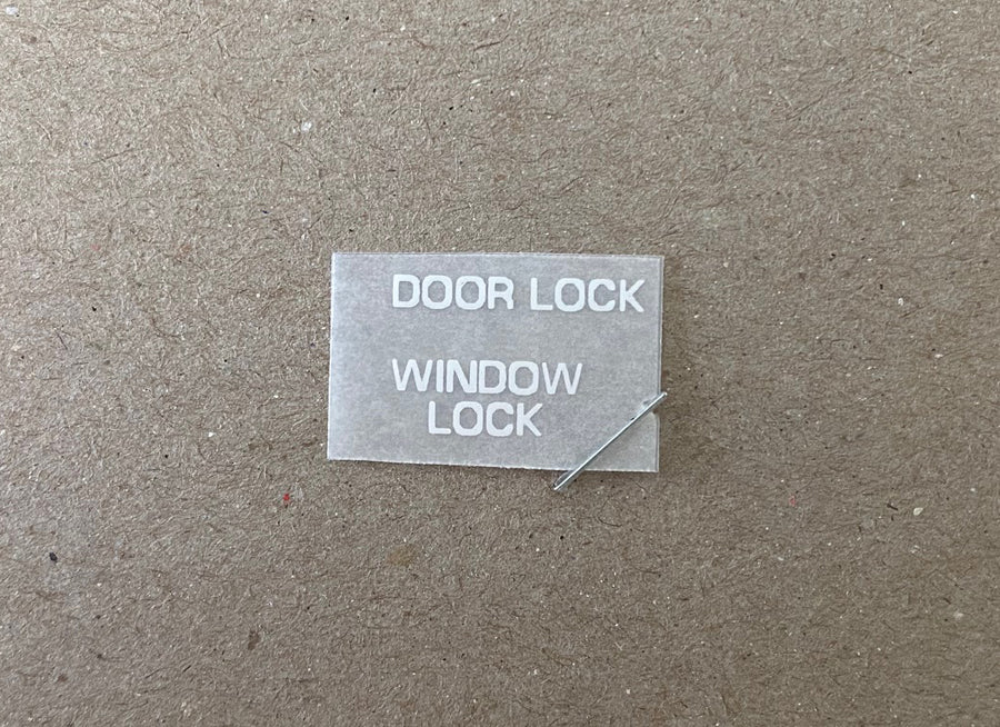 Toyota **Horizontal** (Door/Window) Lock Decal Kit