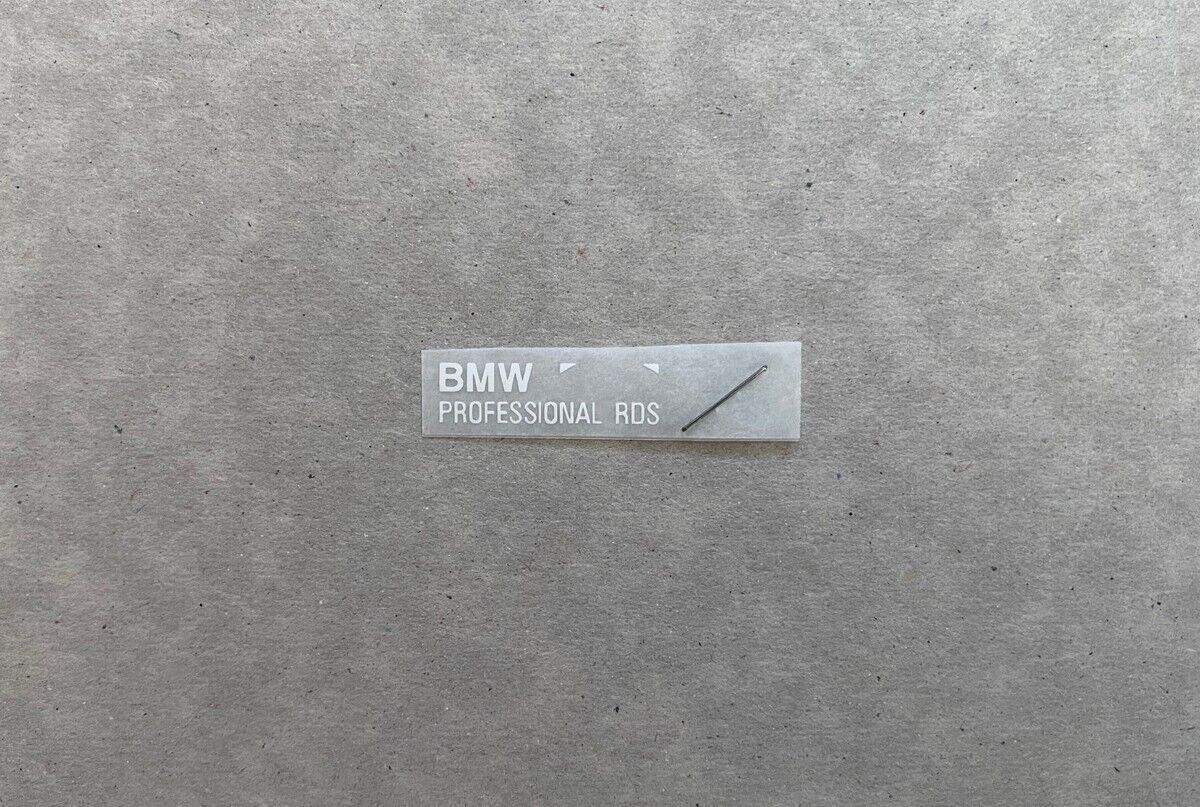 Professional RDS BMW Radio Decal