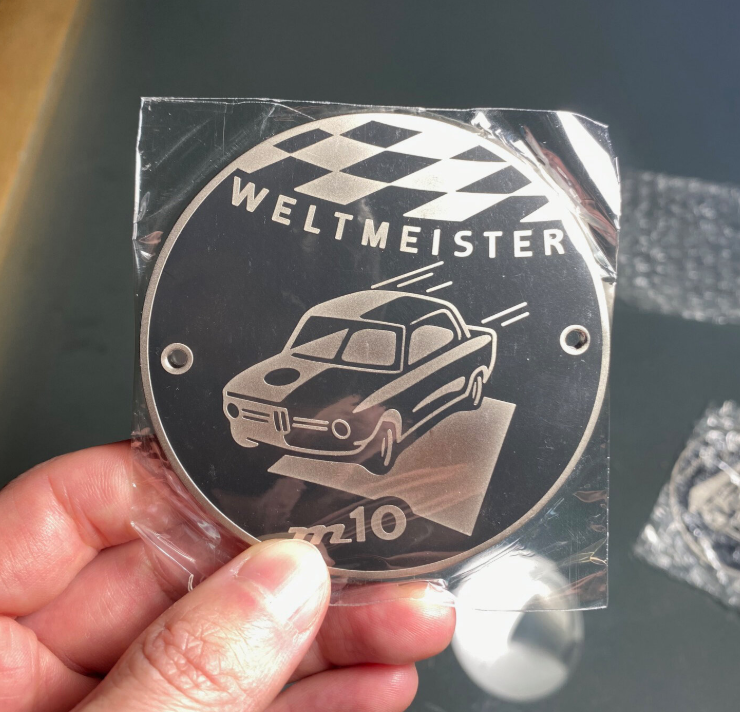 'Weltmeister' Coffee Badge BMW 2002