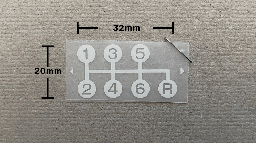 Shift Decal Toyota 6-speed (Solid)