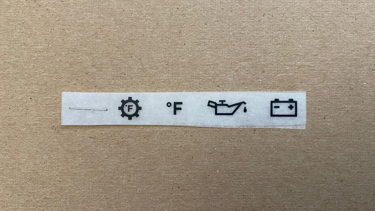 Indicator Panel ISO Symbols Decal Kit (°F)