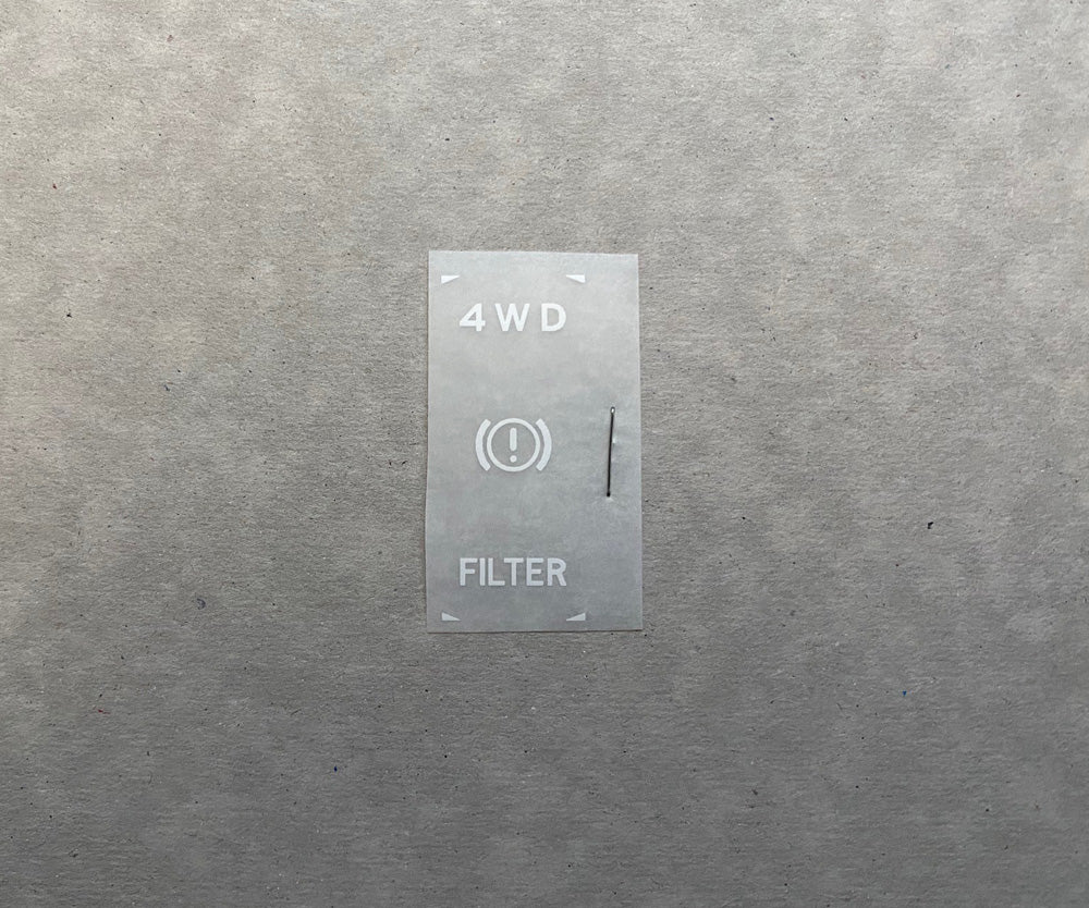 'Filter/Brake' Symbol 4WD Indicator Decal Kit (40 series)