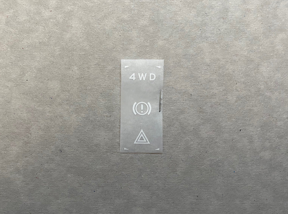 'Hazard' Symbol 4WD Indicator Decal Kit (40 series)