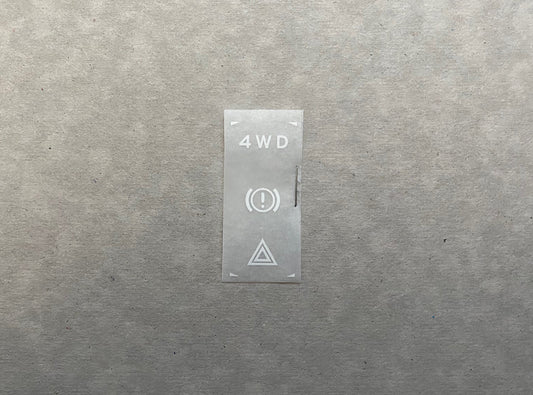'Hazard' Symbol 4WD Indicator Decal Kit (40 series)
