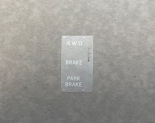 'Park Brake' 4WD Indicator Decal Kit (40 series)