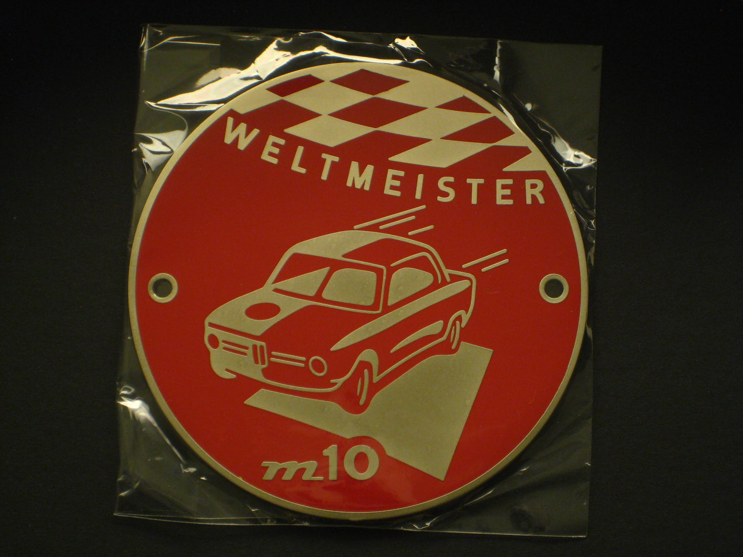 Metal Badge 'm10' Weltmeister